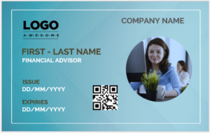 Financial Advisor ID Badge Template