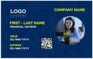 Financial Advisor ID Badge Template