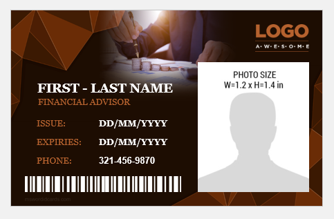 Financial advisor ID badge