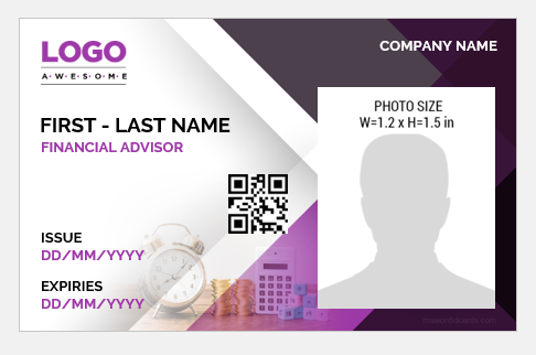 Financial advisor ID badge