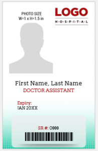Doctor Assistant ID Badge Template