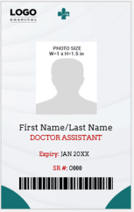 Doctor Assistant ID Badge Template