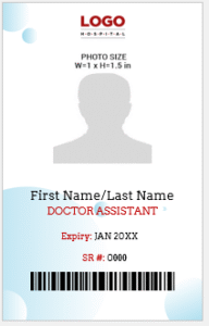 Doctor Assistant ID Badge Template
