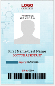 Doctor Assistant ID Badge Template