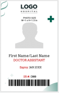 Doctor Assistant ID Badge Template