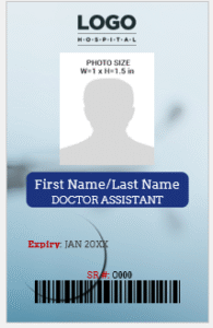 Doctor Assistant ID Badge Template