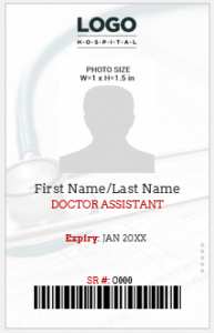 Doctor Assistant ID Badge Template