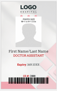 Doctor Assistant ID Badge Template