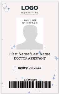 Doctor Assistant ID Badge Template