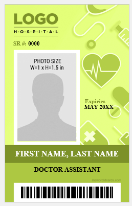 Doctor assistant ID badge