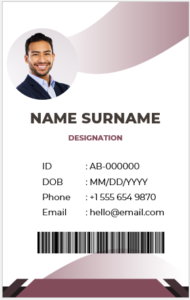 Press ID badge template