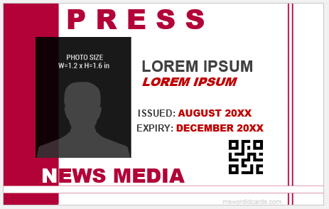 Press ID badge template