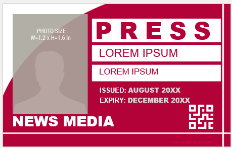 Press ID badge template