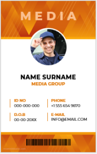 Media ID badge template