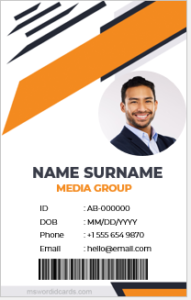 Press ID badge template