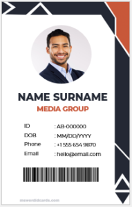 Press ID badge template