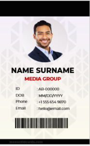 Press ID badge template