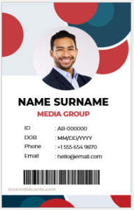 Press ID badge template