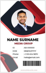 Press ID badge template