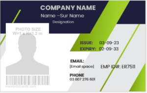 Employee ID card template