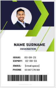 Employee ID card template