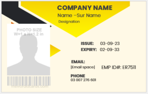 Employee ID card template