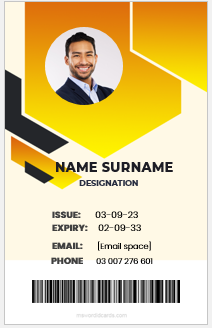 Employee ID card template