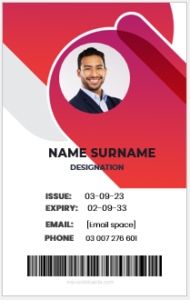 Employee ID card template