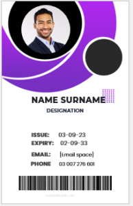 Employee ID card template