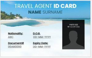 Travel Agent ID Card Template
