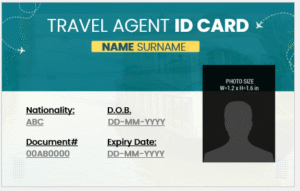 Travel Agent ID Card Template