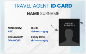 Travel Agent ID Card Template