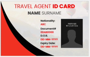 Travel Agent ID Card Template