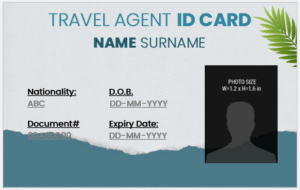 Travel Agent ID Card Template