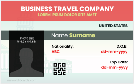 Travel agent ID badge