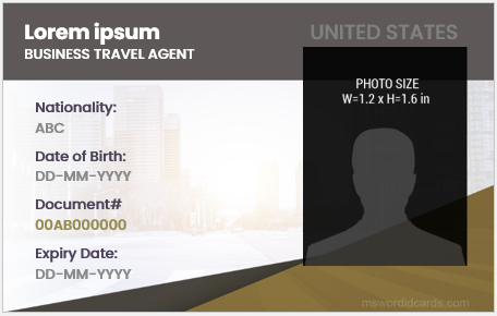 Travel agent ID badge