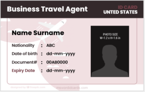 Travel agent ID badge