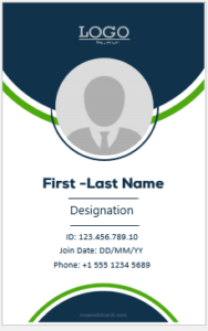 Novelty ID card template