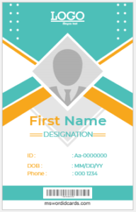 Employee ID card template