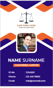 California Lawyer ID card template