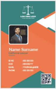 California Lawyer ID card template