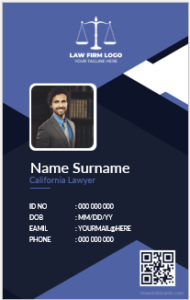 California Lawyer ID card template