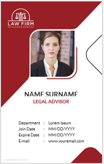 Legal advisor ID card