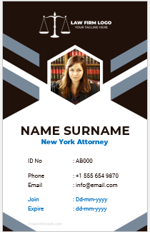 New York attorney ID badge template