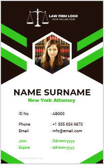 New York attorney ID badge template