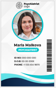 Psychiatrist ID Badge Template