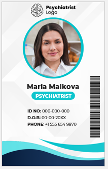Psychiatrist ID Badge Template
