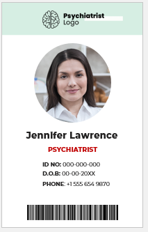 Psychiatrist ID Badge Template