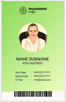 Psychiatrist ID Badge Template