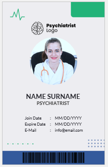 Psychiatrist ID Badge Template